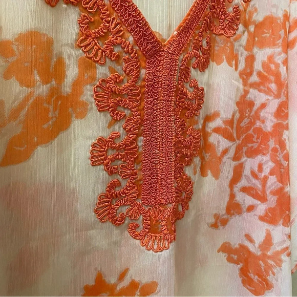 Chicos Floral Embroidered Cover Up - Picture 3 of 5